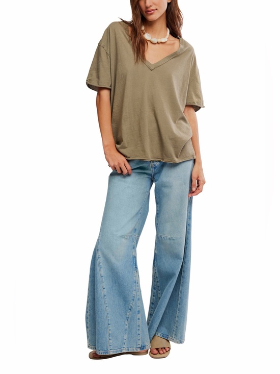 Free People Tops - NWT Free People We The Free Nina V-Neck Tee in an olive green
